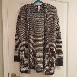 Bethany Mota Grey and White Sweater with Hood